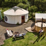 Mongolian Yurts at Florence Springs Glamping Village - luxury glamping near Tenby, Pembrokeshire, South West Wales